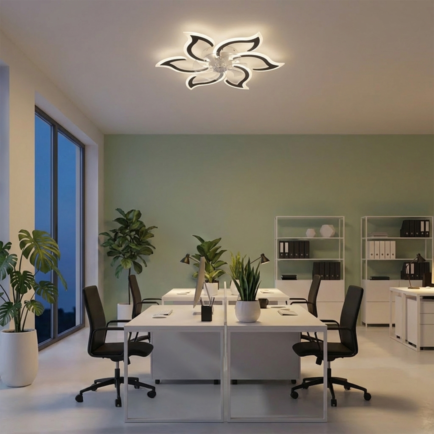 Brilagi - Ventilator de tavan LED reglabil în intensitate, 34W, 230V, 3000–6500K, Ø 83 cm, negru, cu telecomandă