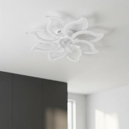 Brilagi - Ventilator de tavan LED dimmabil/44W/230V Ø 90 cm alb + telecomandă