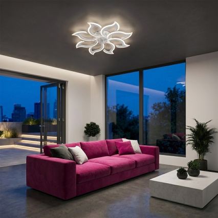 Brilagi - Ventilator de tavan LED dimmabil/44W/230V Ø 90 cm alb + telecomandă