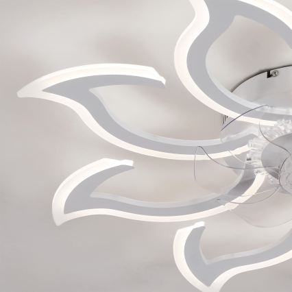 Brilagi - Ventilator de tavan LED dimmabil/44W/230V Ø 90 cm alb + telecomandă