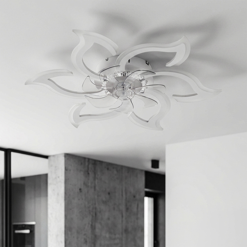 Brilagi - Ventilator de tavan LED dimerizabil/34W/230V 3000-6500K Ø 83 cm alb + telecomandă