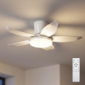 Brilagi - Ventilator de tavan LED cu reglare a luminozității, 32W/230V, 3000-6500K, diametru 95 cm, alb + telecomandă