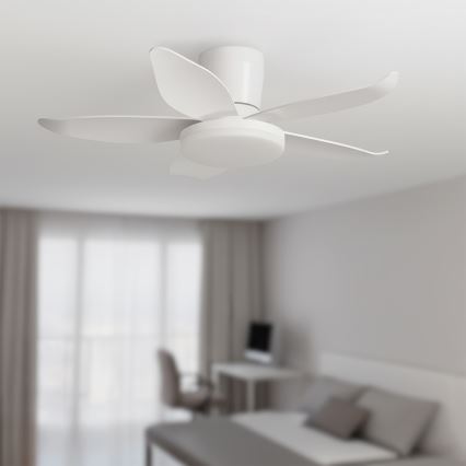 Brilagi - Ventilator de tavan LED cu reglare a luminozității, 32W/230V, 3000-6500K, diametru 95 cm, alb + telecomandă