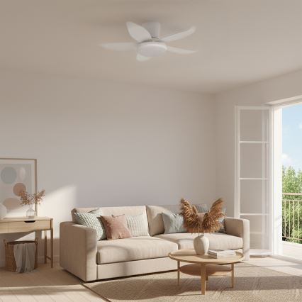 Brilagi - Ventilator de tavan LED cu reglare a luminozității, 32W/230V, 3000-6500K, diametru 95 cm, alb + telecomandă