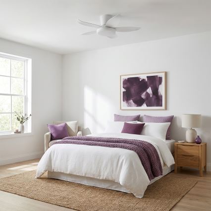 Brilagi - Ventilator de tavan LED cu reglare a luminozității, 32W/230V, 3000-6500K, diametru 95 cm, alb + telecomandă
