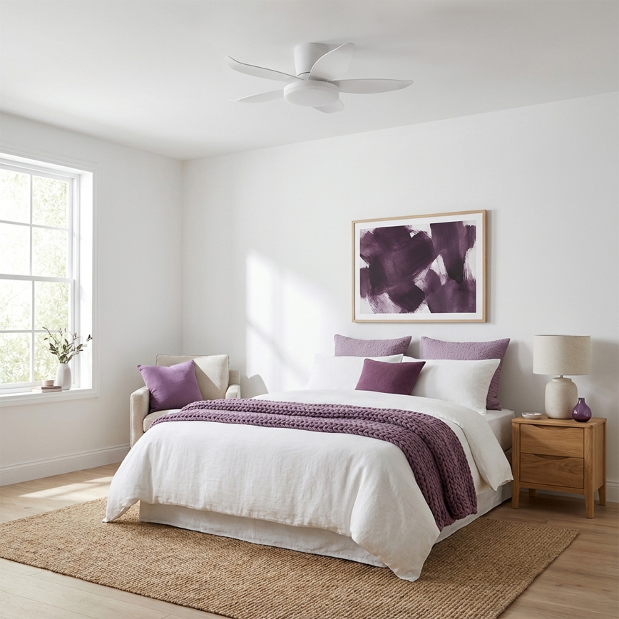 Brilagi - Ventilator de tavan LED cu reglare a luminozității, 32W/230V, 3000-6500K, diametru 95 cm, alb + telecomandă