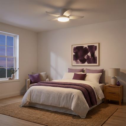 Brilagi - Ventilator de tavan LED cu reglare a luminozității, 32W/230V, 3000-6500K, diametru 95 cm, alb + telecomandă