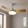 Brilagi - Ventilator de tavan LED dimabil, 34 W, 230 V, 3000–6500 K, Ø 106 cm, alb/maro, cu telecomandă