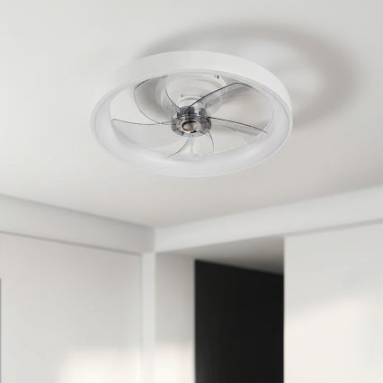 Brilagi - Ventilator de tavan cu LED dimabil, 34W/230V, 3000-6500K, Ø 50 cm, alb + telecomandă