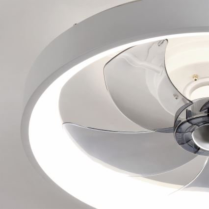 Brilagi - Ventilator de tavan cu LED dimabil, 34W/230V, 3000-6500K, Ø 50 cm, alb + telecomandă