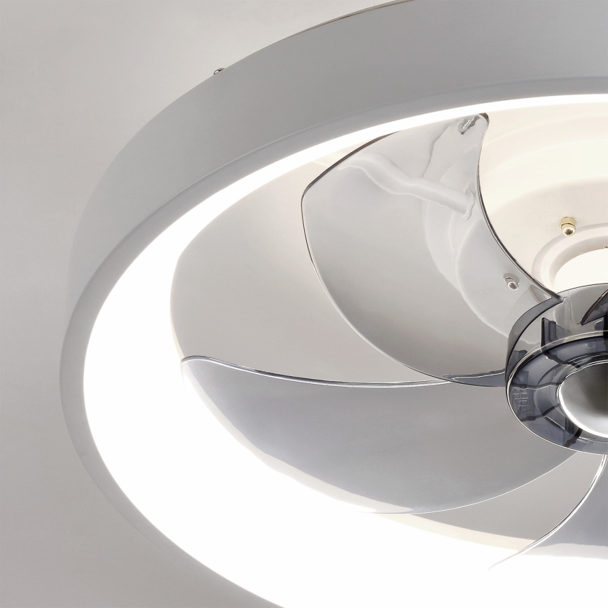 Brilagi - Ventilator de tavan cu LED dimabil, 34W/230V, 3000-6500K, Ø 50 cm, alb + telecomandă