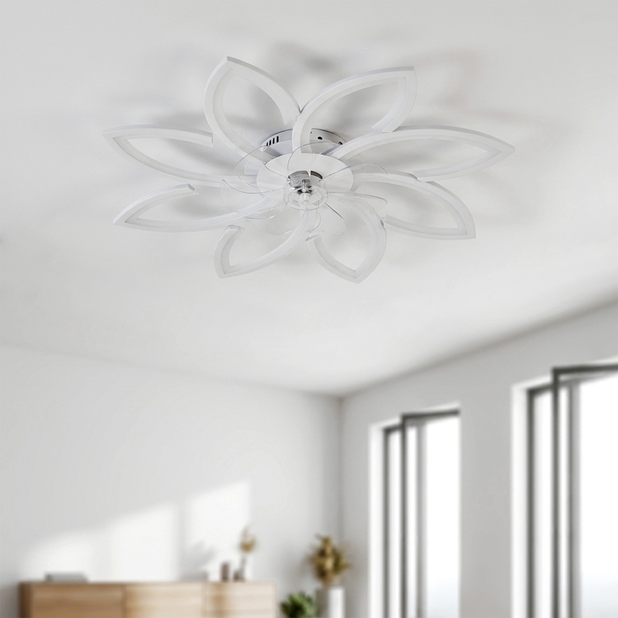 Brilagi - Ventilator de tavan cu LED dimabil/43W/230V 3000-6500K Ø 90 cm alb + telecomandă