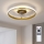 Brilagi - Ventilator de tavan LED dimabil, 66 W, 230 V, 3000-6500 K, Ø 55 cm, alb/auriu, cu telecomandă