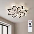 Brilagi - Ventilator de tavan LED dimabil, Ø 90 cm, 44W, 230V, 3000-6500K, negru, cu telecomandă