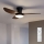 Brilagi - Ventilator de tavan LED dimmabil, 38W, 230V, 3000–6500K, Ø100 cm, negru/maro, cu telecomandă