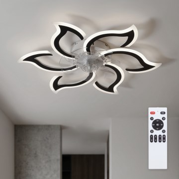 Brilagi - Ventilator de tavan LED reglabil în intensitate, 34W, 230V, 3000–6500K, Ø 83 cm, negru, cu telecomandă