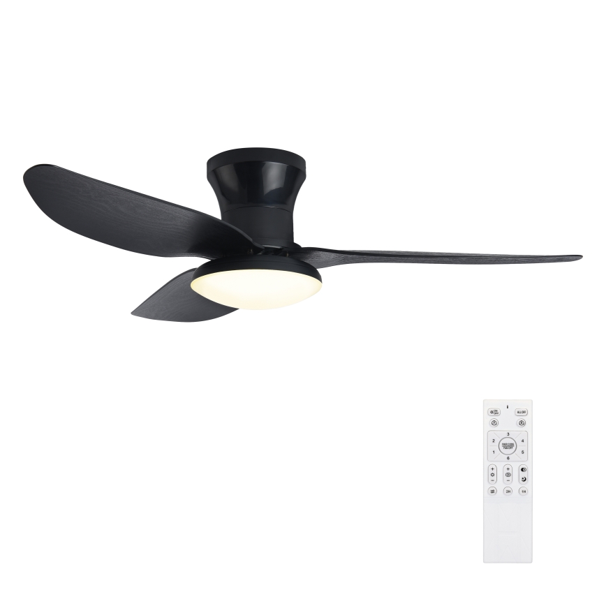 Brilagi - Ventilator de tavan LED reglabil LED/30W/230V 3000-6500K negru + telecomandă