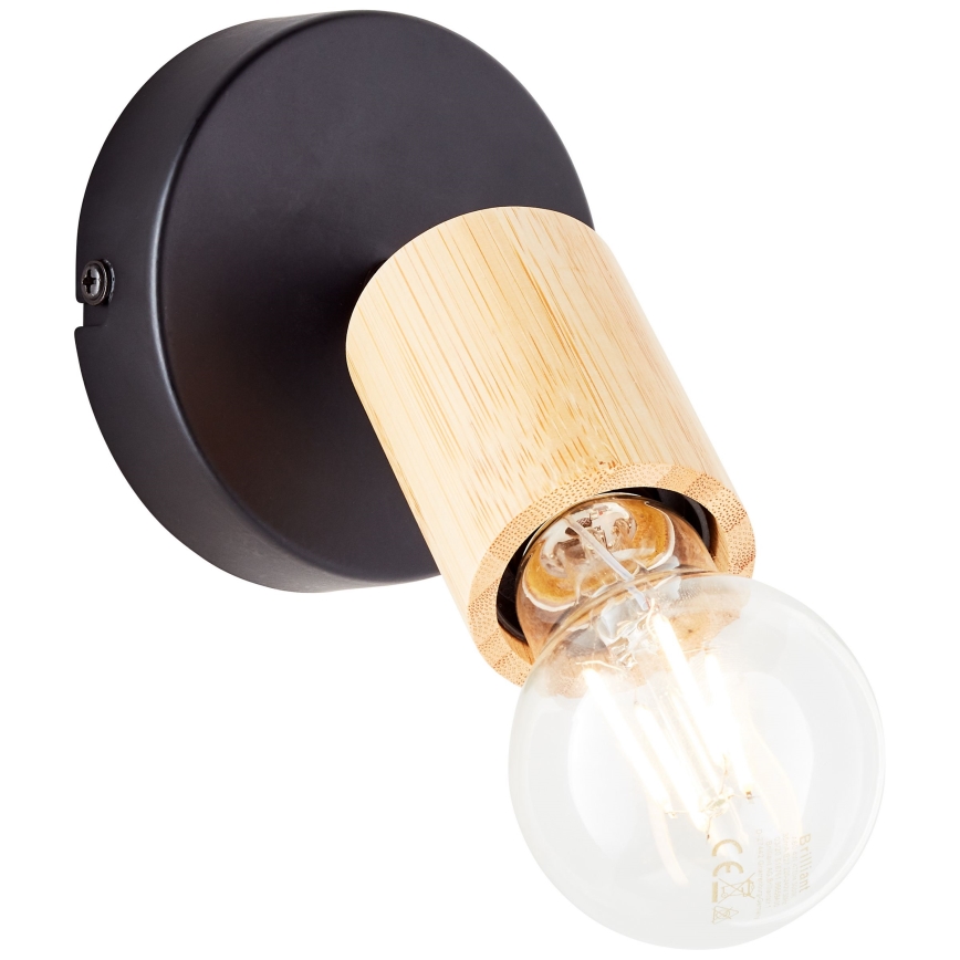 Brilliant - Aplica de perete cu spot 1xE27/28W/230V din bambus