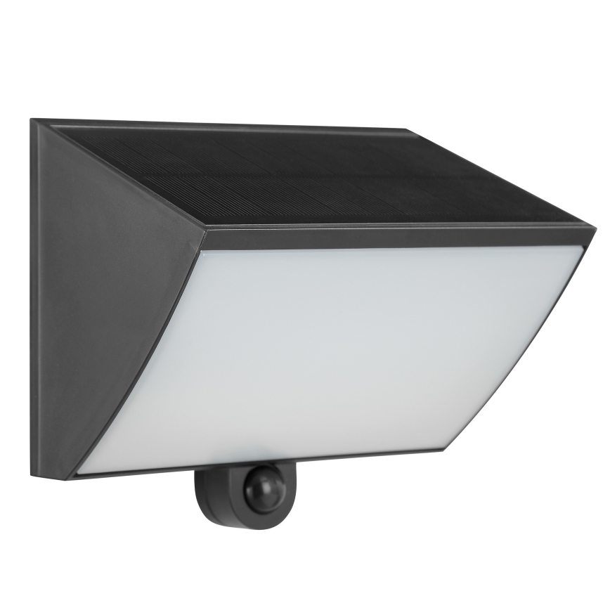 Brilliant - Aplica LED solară de perete cu senzor SIERRA LED/6W/3,7V 2700/4000/6500K 2000 mAh IP54 negru