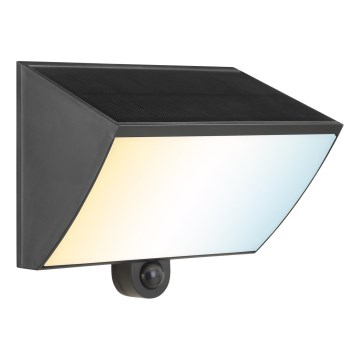 Brilliant - Aplica LED solară de perete cu senzor SIERRA LED/6W/3,7V 2700/4000/6500K 2000 mAh IP54 negru