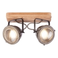 Brilliant - Aplica spot CARMEN WOOD 2xGU10/5W/230V eucalipt