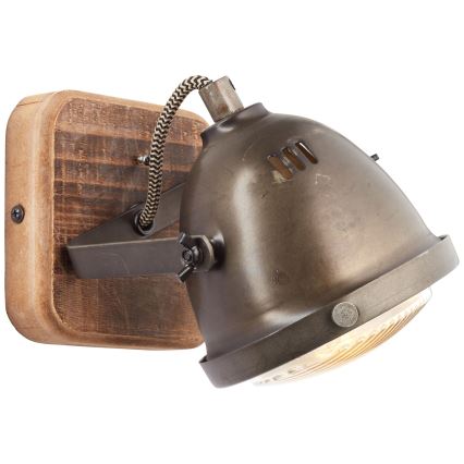 Brilliant - Aplică spot de perete CARMEN WOOD 1xGU10/5W/230V eucalipt