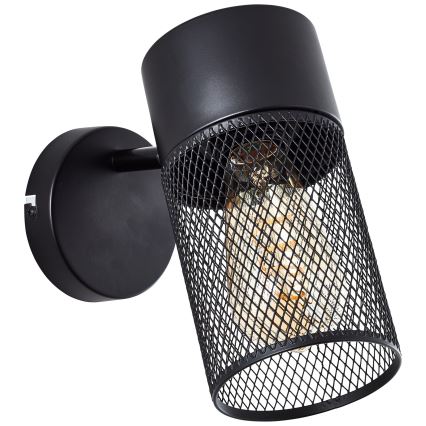 Brilliant - Aplica spot de perete KAMOLO 1xE27/40W/230V neagră