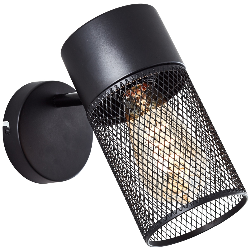 Brilliant - Aplica spot de perete KAMOLO 1xE27/40W/230V neagră