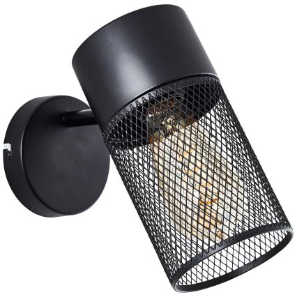 Brilliant - Aplica spot de perete KAMOLO 1xE27/40W/230V neagră
