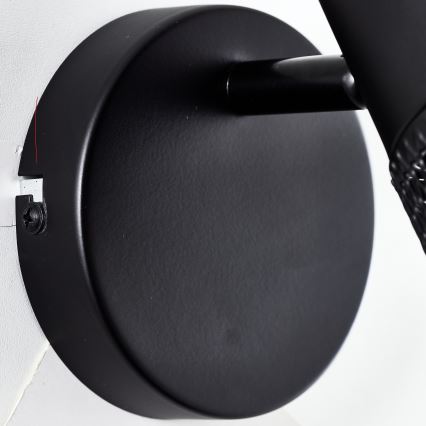 Brilliant - Aplica spot de perete KAMOLO 1xE27/40W/230V neagră