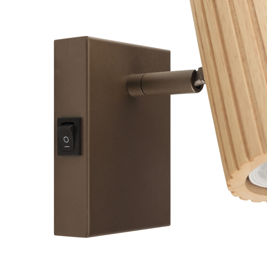 Brilliant - Aplica spot de perete LAKEWOOD 1xGU10/10W/230V maro