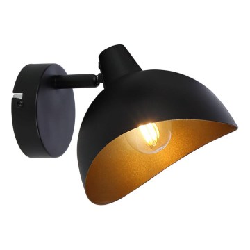 Brilliant - Aplica spot de perete LAYTON, 1xE14/25W/230V, negru/auriu