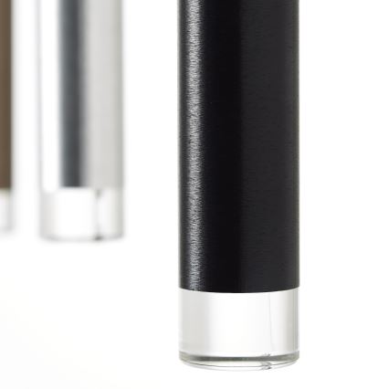 Brilliant CEMBALO - Lustră LED dimabilă pe cablu, 60W/230V, crom mat/negru/maro