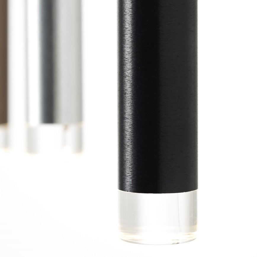 Brilliant CEMBALO - Lustră LED dimabilă pe cablu, 60W/230V, crom mat/negru/maro