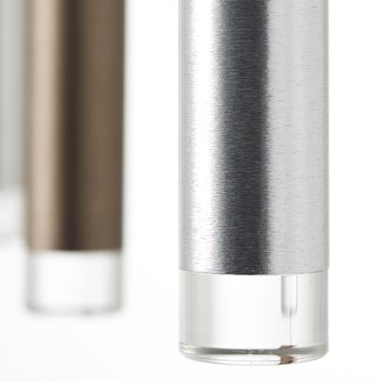 Brilliant CEMBALO - Lustră LED dimabilă pe cablu, 60W/230V, crom mat/negru/maro