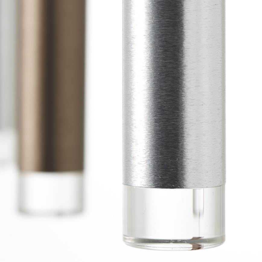 Brilliant CEMBALO - Lustră LED dimabilă pe cablu, 60W/230V, crom mat/negru/maro