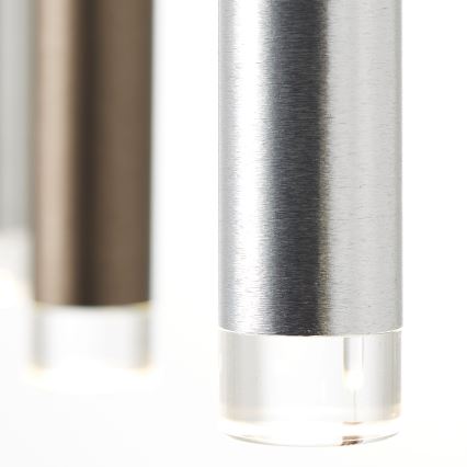 Brilliant CEMBALO - Lustră LED dimabilă pe cablu, 60W/230V, crom mat/negru/maro