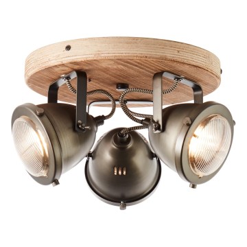 Brilliant - Corp de iluminat cu spoturi CARMEN WOOD 3xGU10/5W/230V eucalipt