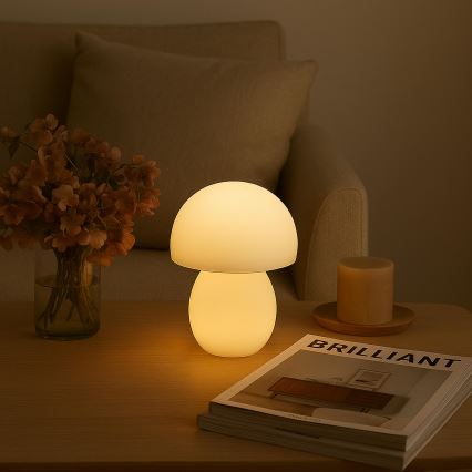 Brilliant - Lampă de masă LED tactilă, reîncărcabilă, dimmabilă, DUPIS, LED/2W/5V, 2700K, 1800 mAh, albă