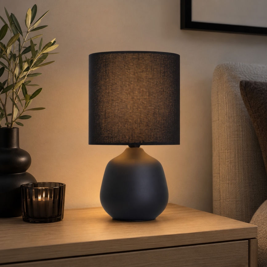 Brilliant - Lampă de masă AUREA 1xE14/20W/230V neagră
