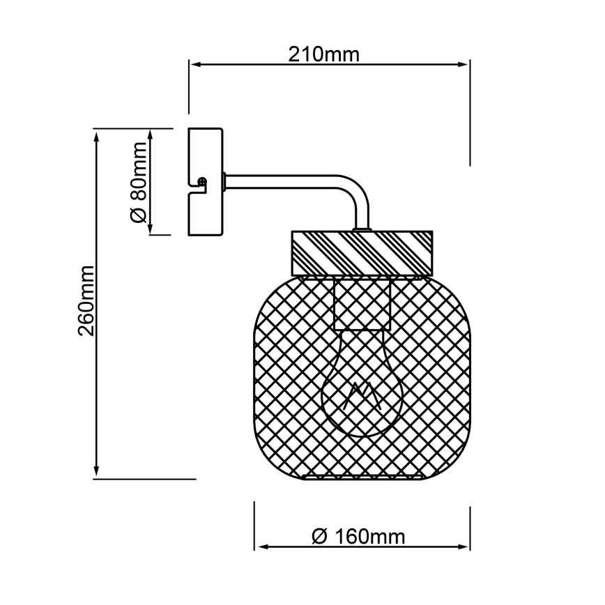 Brilliant - Lampă de perete GIADA 1xE27/40W/230V gri