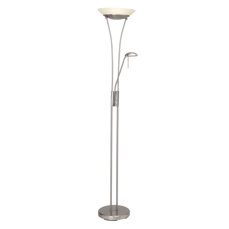Brilliant - Lampă de podea LED reglabilă FINN, 2 x LED, 13 W, 230 V, crom mat
