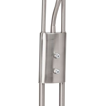 Brilliant - Lampă de podea LED reglabilă FINN, 2 x LED, 13 W, 230 V, crom mat