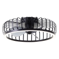 Brilliant - Lampă de tavan LED dimabilă cu ventilator CAPO LED/36W/230V 2700-6500K diam. 48 cm neagră + telecomandă