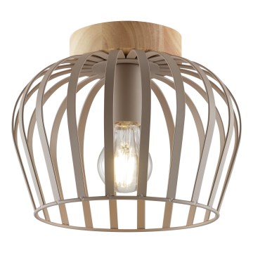 Brilliant - Lampă de tavan NORDIC CAGE 1xE27/20W/230V Ø 25 cm bej