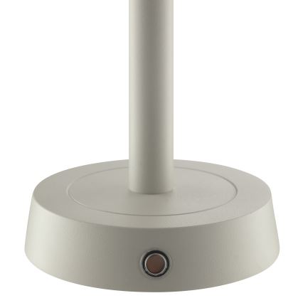 Brilliant RAZOR - Lampă de masă LED pentru exterior, reîncărcabilă, cu control tactil și intensitate reglabilă, 2,5W/5V, 2700K, 2600 mAh, IP44, gri