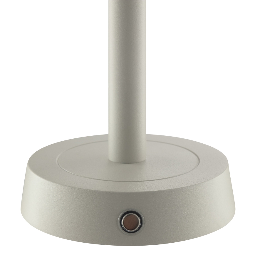 Brilliant RAZOR - Lampă de masă LED pentru exterior, reîncărcabilă, cu control tactil și intensitate reglabilă, 2,5W/5V, 2700K, 2600 mAh, IP44, gri