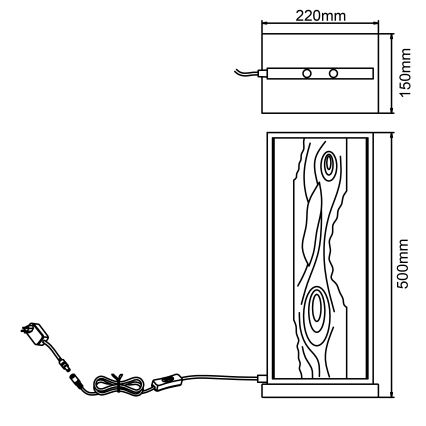 Brilliant - Lampă LED de masă CHAUMONT LED/10W/230V lemn de pin
