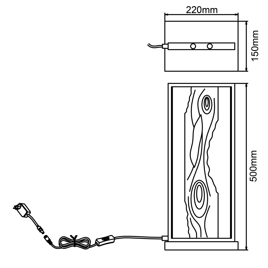 Brilliant - Lampă LED de masă CHAUMONT LED/10W/230V lemn de pin