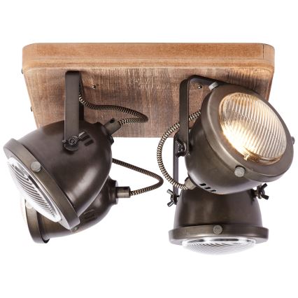 Brilliant - Lampă spot CARMEN WOOD 4xGU10/5W/230V eucalipt